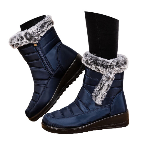 Women's Winter Snow Boots Blue Size 9 2