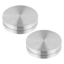 Aluminum Lazy Susan Turntable Silver 2 pcs 1.4 x 1.4 in