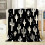 Western Cactus Throw Blanket Black White 40x50 inch Soft 1