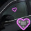 Solar Heart Neon Light for Car Rear Window 1pc 1