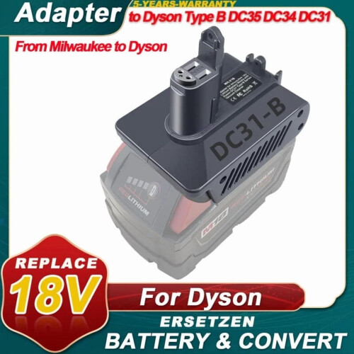 Dyson 21.6V Type-B Adapter for DC31 DC45 Animal
