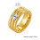 Stainless Steel Three-Layer Rectangular White Zirconia 2