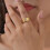Stainless Steel Three-Layer Rectangular White Zirconia 4
