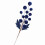 Velvet Ball Ornaments with Branches Dark Blue 1
