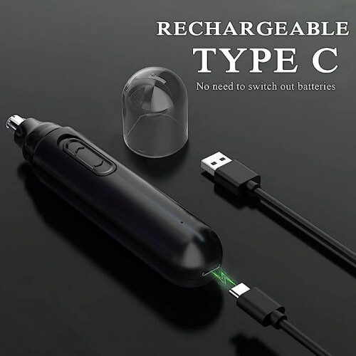 Rechargeable Ear Nose Hair Trimmer USB Waterproof 1