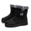 Men's Snow Boots with Arch Support Slip-On Black Size 8 5