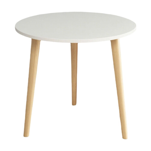 Detachable Round Wooden Side Table 1pc 1