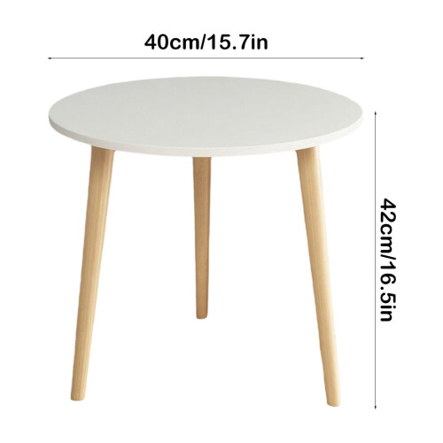 Detachable Round Wooden Side Table 1pc 2