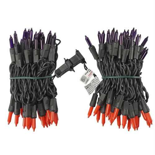 HalloweenDecorations ,Orange String Lights Plug In,Outdoor ,Orange Tree Lights for Fireplace MantleDecor(US) 1