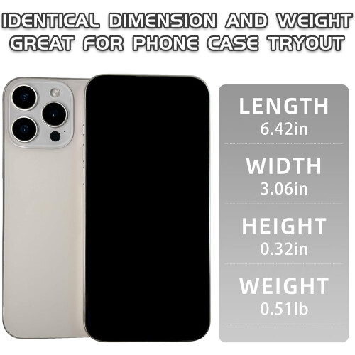 Fake Phone Dummy Prop Black Screen 16 Pro Max White Titanium 1