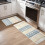 Beige Kitchen Rug Set Non-Slip Washable 2-Piece 3