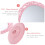 Oval Pink Vanity Mirror for Makeup 2X Magnification 2
