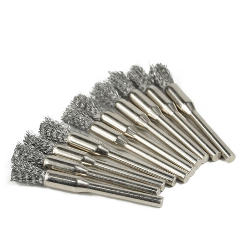 Wire Wheel Brush Set for Dremel Rotary Tool, 3.0 mm Handle 1