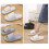 Pillow Slippers Non-Slip Quick-Dry Bathroom Sandals Size 2