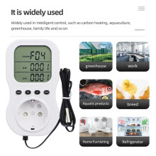 New Intelligent Digital Temperature Display Constant Temperature Timer Socket Electrical Power Detector EU Plug
