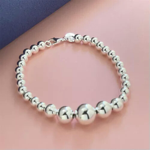 925 Silver Charm Bracelet Bangle 75 Style-46
