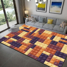 Geometric Printed Carpet Rug for Living Room Bedroom Large