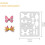Leather Bow Tie Template Set Plastic 12 pcs 4