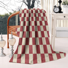 Flannel Throw Blanket Checkerboard Pattern 50x60 Black