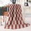 Flannel Throw Blanket Checkerboard Pattern 50x60 Black 1