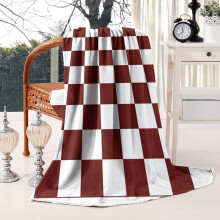 Flannel Throw Blanket Black Checkerboard 50x60 inch