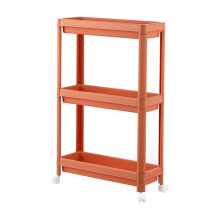 Slim Rolling Storage Cart Navy 3-Tier Plastic