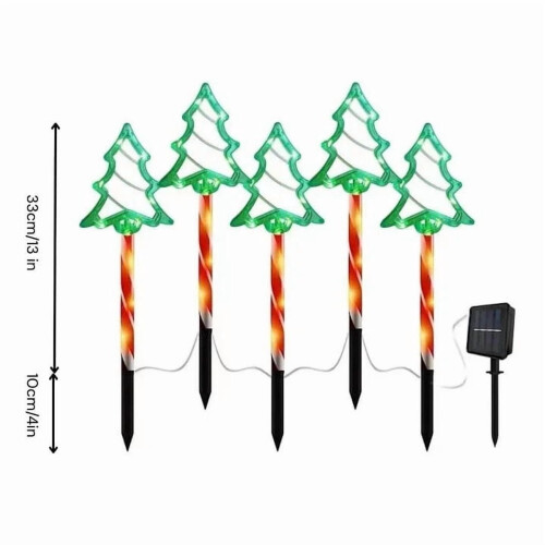 Solar Christmas Tree Lights 13 Inch 5 Pack 1
