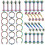 Nose Hoops Rings Labret Studs Rose Gold 40 pcs 6