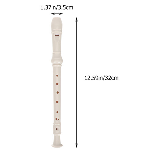 LEORX Clarinet White Plastic 8-Hole Beginner Set 1