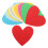 Heart Shape Paper Cutouts Assorted Colors 30 Pieces 3