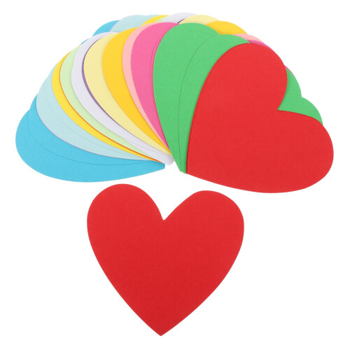 Heart Shape Paper Cutouts Assorted Colors 30 Pieces 2