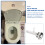 Toilet Tank Push Button Silver Plastic 1 Pack 5