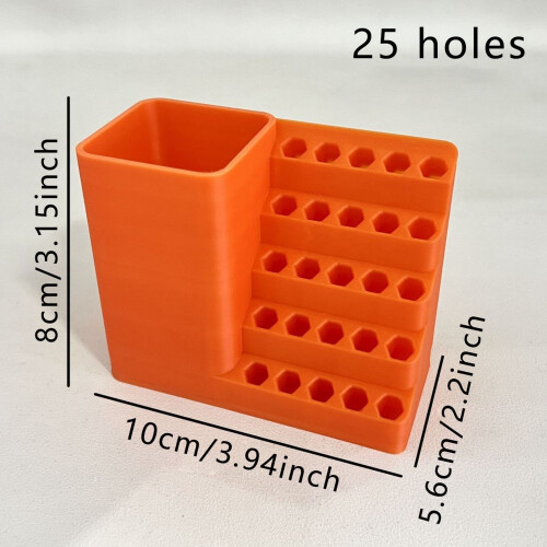 Drill Bit Organizer with Cup Holder Orange 2