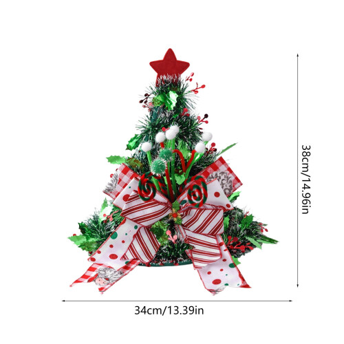 Christmas Tree Topper Star Decoration with Santa Hat 2
