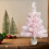 Pink Artificial Christmas Tree 17.7 Inch with Stand 5