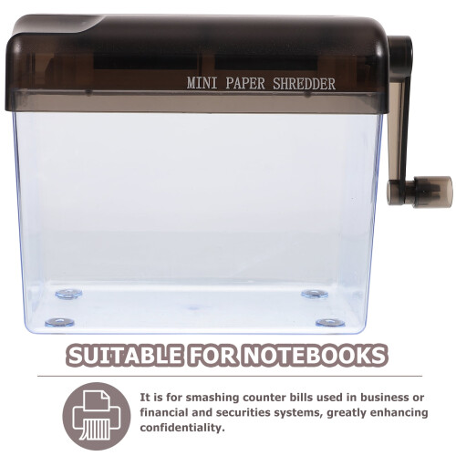Manual Shredder Grey ABS Wear-Resistant Portable 2
