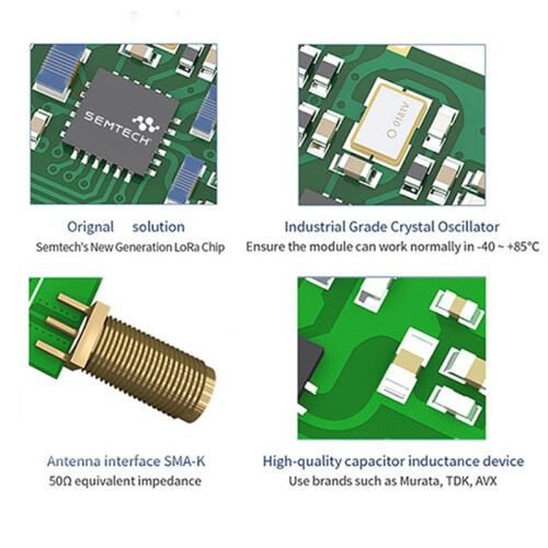 EBYTE E22-400T30D LoRa-Module 433MHz LoRa RF-Transceivermodule 30dBm 1W 10km Langeafstands-UART DIP Seriële Poortmodule 2