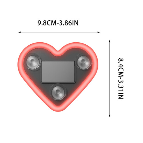 Solar Heart Neon Light for Car Rear Window - LED Atmosphere 2