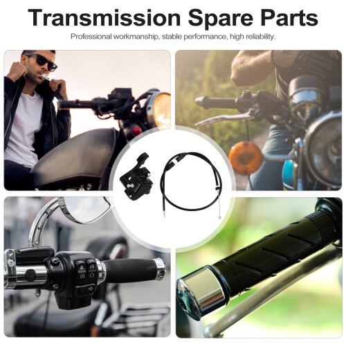 Motorcycle Throttle Cable Kit Aluminum Lever Thumb Control 1