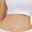 Stainless Steel Glitter Belly Button Ring CZ 7 5