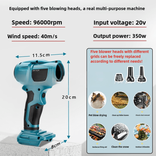 Jet Dry Mini Blower 96000 RPM Wind Control Compatible with 2
