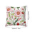 Housse de coussin brodée à motif floral en lin 45x45cm 2