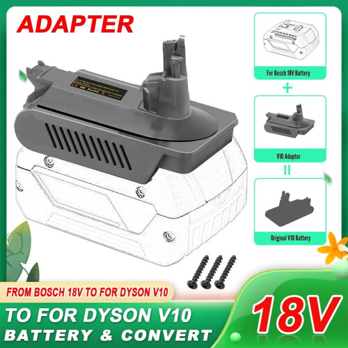 Dy. Son V10 Battery Adapter Replacement for Bosch 18V GBA