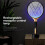 Electric Fly Swatter Bug Zapper Rechargeable with Purple 4