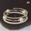 Crystal Pearl Bracelet Adjustable Multi-layer Gold Silver 5