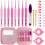 Crochet Hooks Set Pink Gradient Aluminum 34PCS 2.5-6.0mm 1