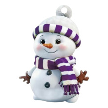 Christmas Ornament Snowman Acrylic Hanging Decoration Purple