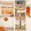 Orange Fall Leaves Kitchen Curtains Valance and Tier Set 36 2