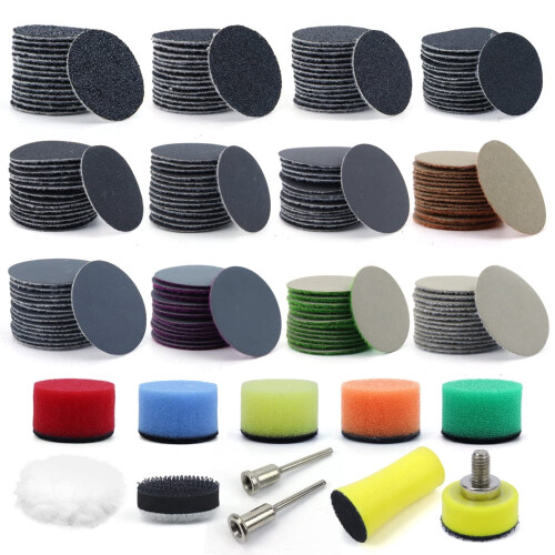 Hook and Loop Sanding Discs 191 pcs 1 inch 60-10000 grit