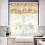 Kitchen Curtains and Valances Set Orange White Gold 3